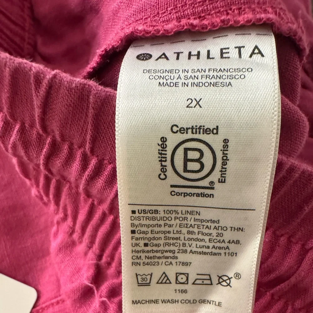 Retreat Wide Leg Linen Pant - Athleta - Size 2X - Picture 4 of 11